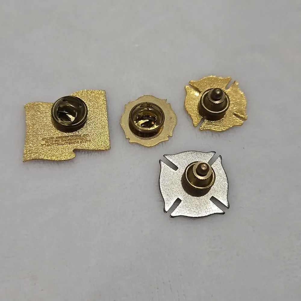 Firefighter and American Flag Pin Set
